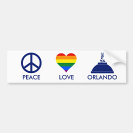 PEACE KÄRLEK ORLANDO BILDEKAL