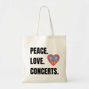 PEACE KÄRLEK ORSAKAR TOTE BAG TYGKASSE