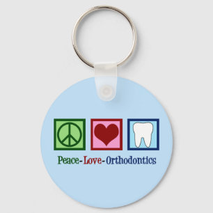 Peace Kärlek Orthodontics Office Cute Orthodontis Nyckelring
