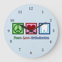 Peace Kärlek Orthodontics Office Orthodontist Stor Klocka