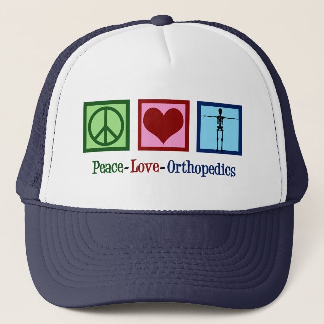 Peace Kärlek Orthopedics Cute Orthopedist Keps (Framsida)