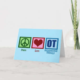 Peace Kärlek OT-arbetsterapi Helgkort