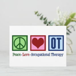 Peace Kärlek OT Occupational Therapist Julkort
