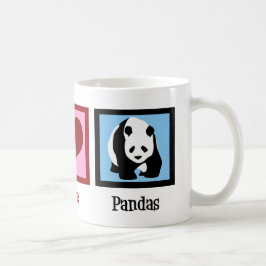 Peace Kärlek Pandas Kaffemugg