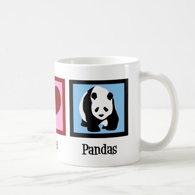 Peace Kärlek Pandas Kaffemugg (Höger)