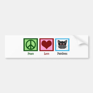 Peace Kärlek Panthers Bildekal