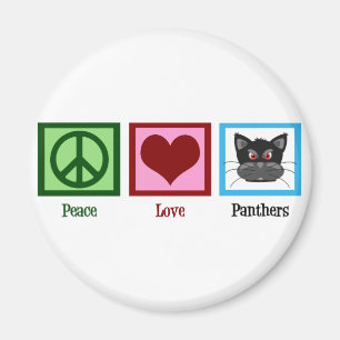 Peace Kärlek Panthers Magnet