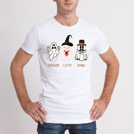 Peace Kärlek Pappa Funny Halloween T Shirt