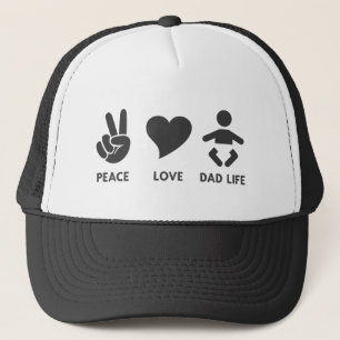 Peace Kärlek Pappa Life Funny pappa Fars dag Keps