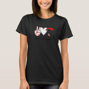 Peace Kärlek paragliding Peace Hand Sign Paraglidi T Shirt