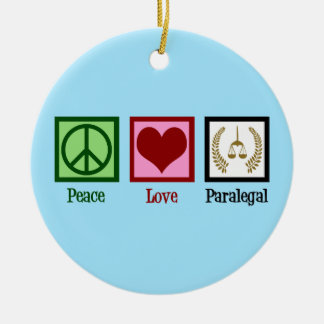 Peace Kärlek Paralegal Julgransprydnad Keramik