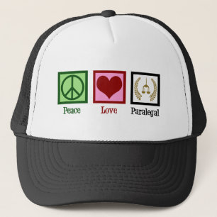 Peace Kärlek Paralegal Keps