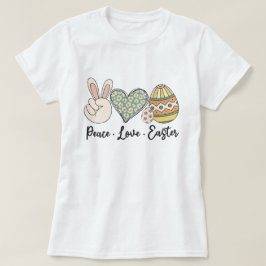 Peace Kärlek Påsk T-Shirt - Roligt och Festive Vår
