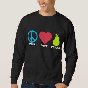 Peace Kärlek Pears Funny Pear Fruit Lång Ärmad Tröja