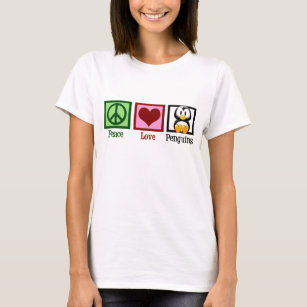Peace Kärlek Penguins Cute Women's T-shirt