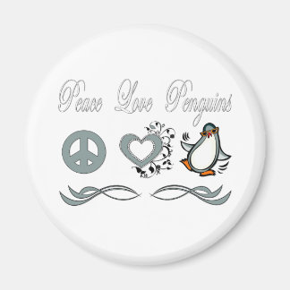 Peace Kärlek Penguins Magnet