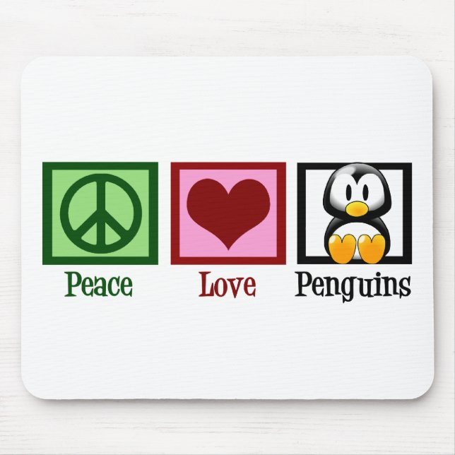 Peace Kärlek Penguins Musmatta (Framsidan)
