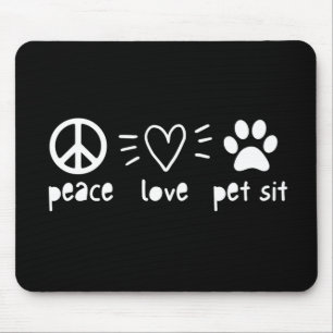 Peace Kärlek Pet Sit Musmatta