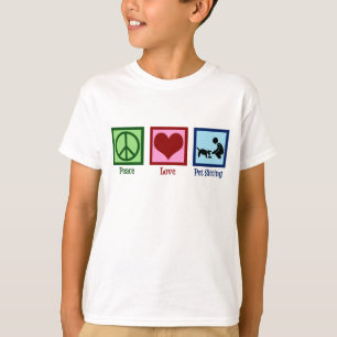 Peace Kärlek Pet Sitter Hund Walking Service Kids T Shirt