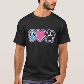 Peace-Kärlek-Pets Tee Shirt