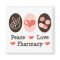 Peace Kärlek Pharmacy Magnet
