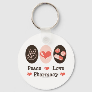 Peace Kärlek Pharmacy Nyckelring