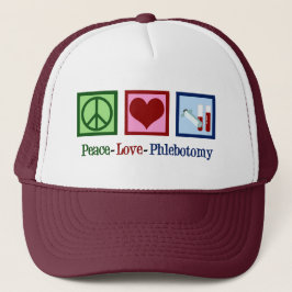Peace Kärlek Phlebotomy Cute Phlebotomist Keps