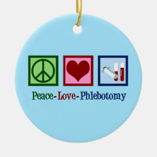 Peace Kärlek Phlebotomy Julgransprydnad Keramik