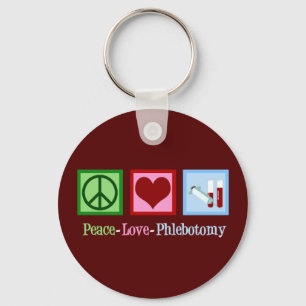 Peace Kärlek Phlebotomy Nyckelring