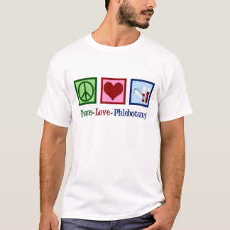 Peace Kärlek Phlebotomy T-shirt