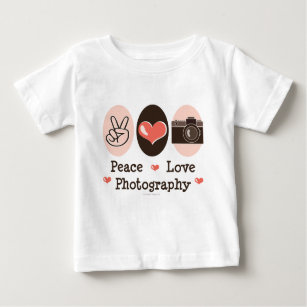 Peace Kärlek Photography Camera Baby Långärmad Tee