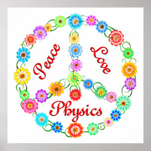 Peace Kärlek Physics Poster