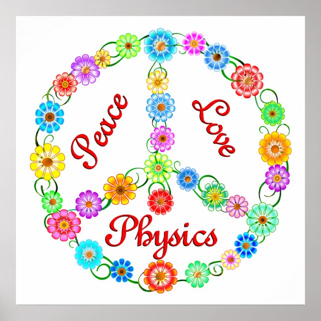 Peace Kärlek Physics Poster (Framsidan)