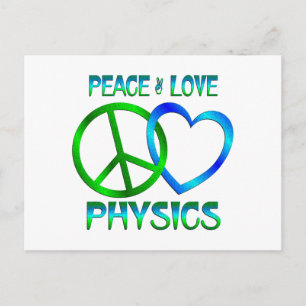 Peace Kärlek PHYSICS Vykort