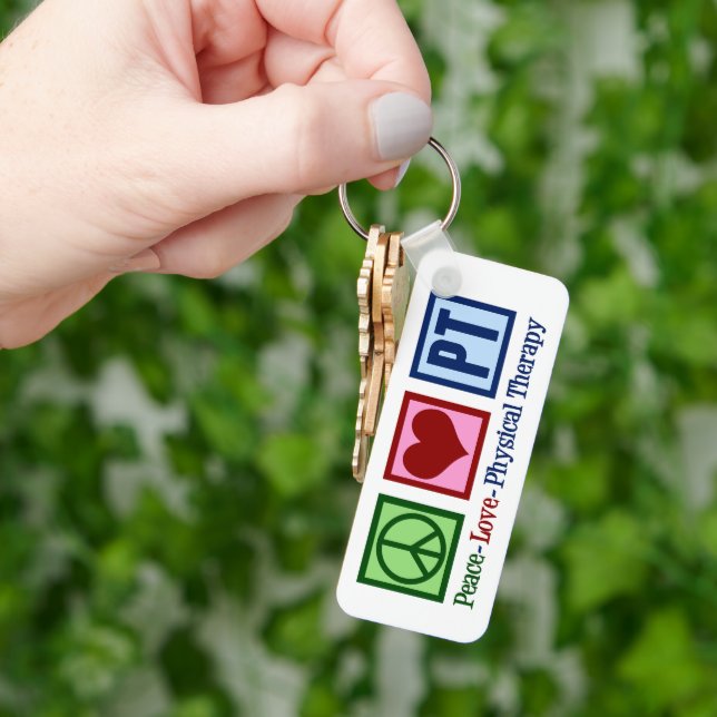Peace Kärlek PhysiTherapy Cute Personlig PT Nyckelring (Hand)
