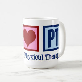 Peace Kärlek PhysiTherapy Cute PT Kaffemugg