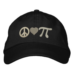 Peace Kärlek Pi Broderad Keps
