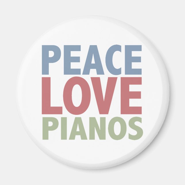 Peace Kärlek Pianos Magnet (Framsidan)
