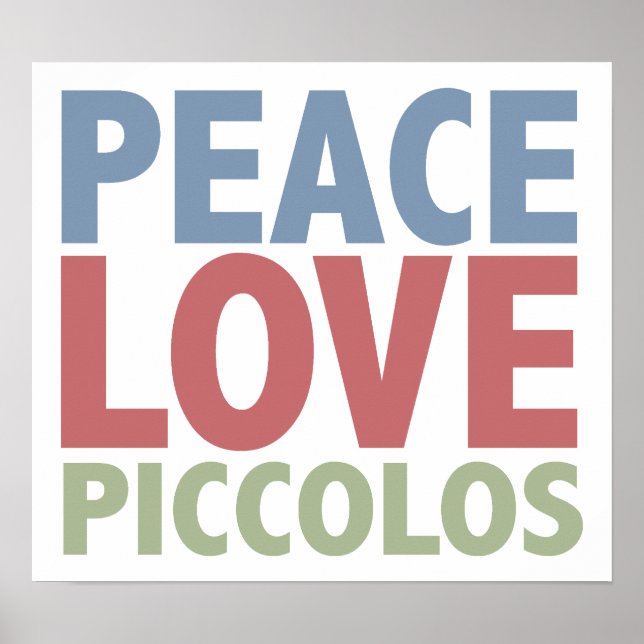Peace Kärlek Piccolos Poster (Framsidan)