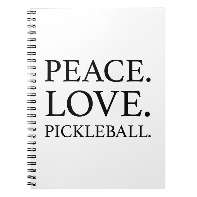 Peace Kärlek Pickleball Anteckningsbok (Framsidan)