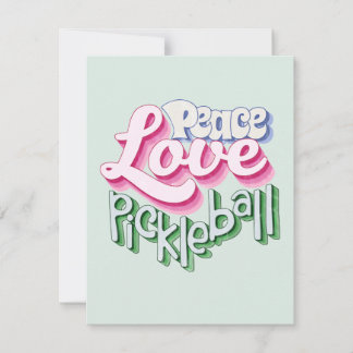Peace Kärlek Pickleball Anteckningskort