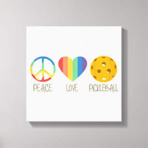 Peace Kärlek Pickleball Canvastryck