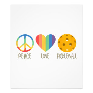 Peace Kärlek Pickleball Fototryck
