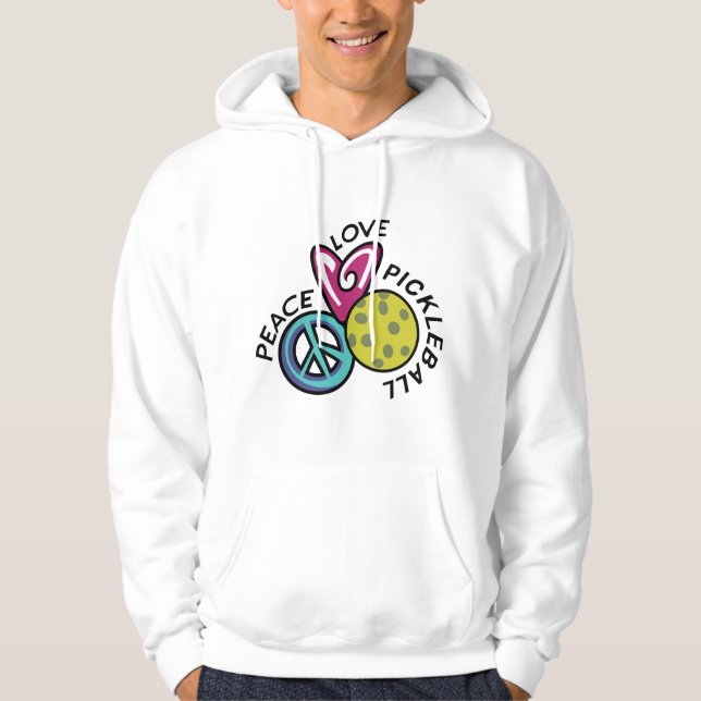 Peace Kärlek Pickleball Hoodie (Framsida)