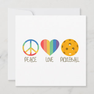 Peace Kärlek Pickleball Inbjudningar