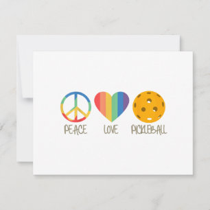 Peace Kärlek Pickleball Julkort