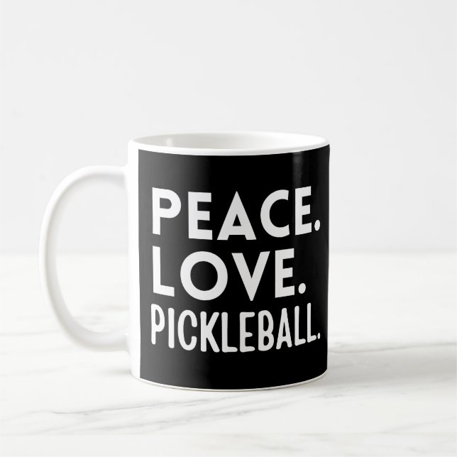 Peace Kärlek Pickleball Kaffemugg (Vänster)