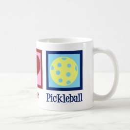 Peace Kärlek Pickleball Kaffemugg
