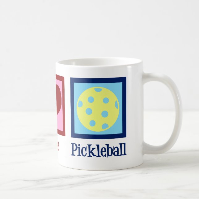 Peace Kärlek Pickleball Kaffemugg (Höger)