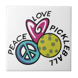 Peace Kärlek Pickleball Kakelplatta